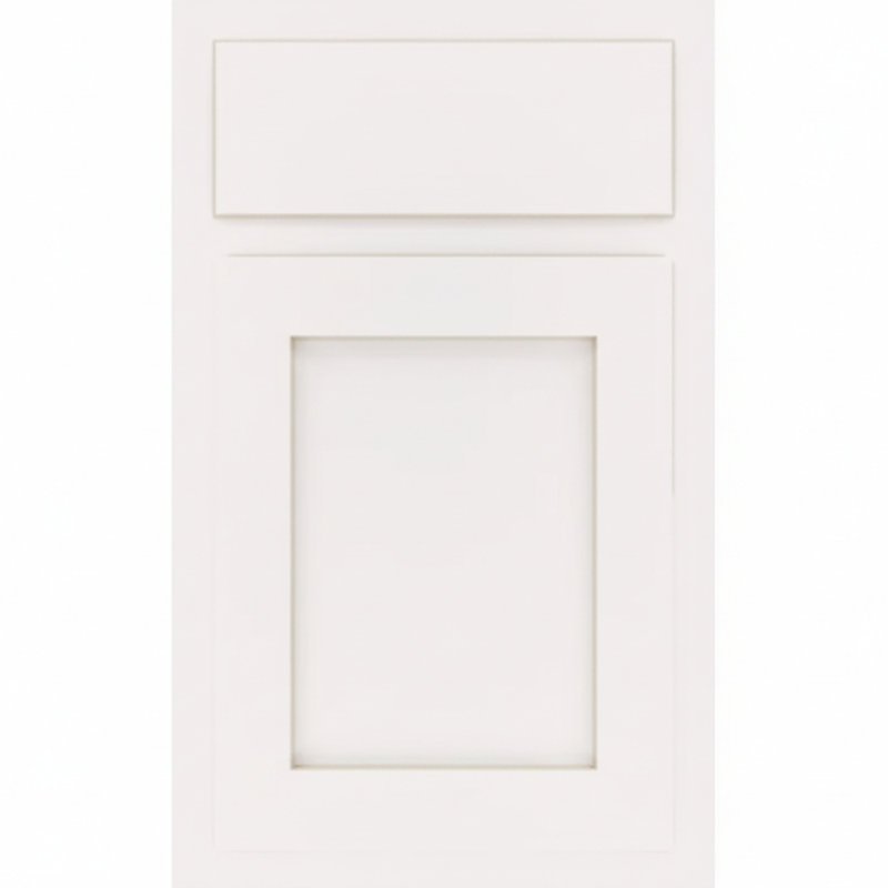 Dwelling Foundations Claredon Door Sample, White w/Stone Glaze, Painted Hardwood