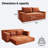 55.9" Memory Foam L-shaped Compression Sofa For Living Room - No Assembly, Convertible 2-in-1 Design, Corduroy Fabric - Compact Couch For Small Spaces, Apartments, Home Office & Bedroom-orange-924947499-938331439
