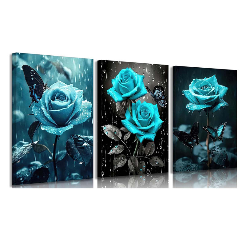 3 Piece Wrapped Canvas Print, 60 cm H x 40 cm W
