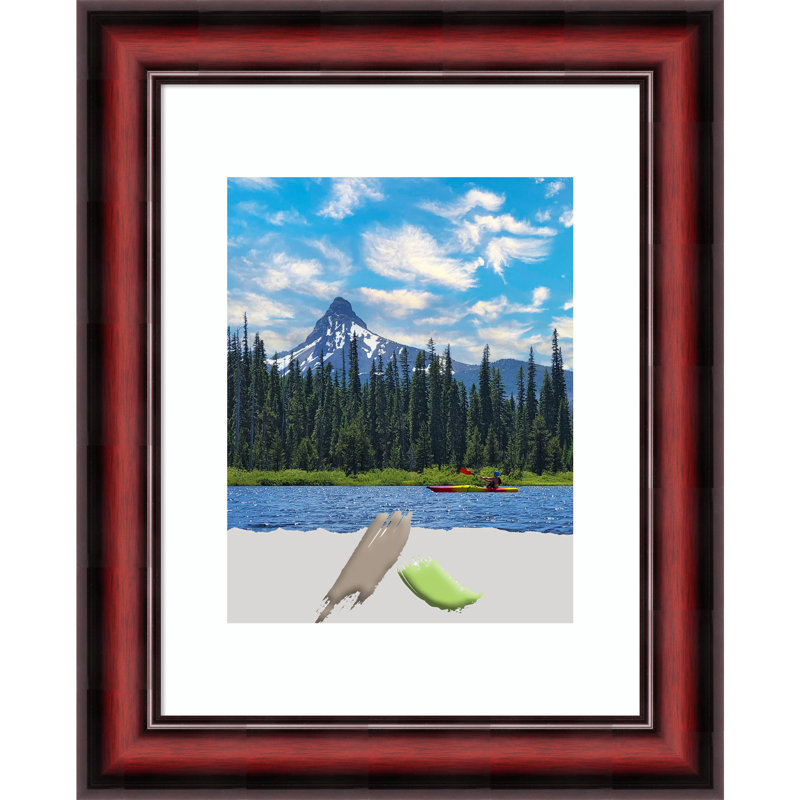 Ashalina Cherry Wood Picture Frame with Mat, 11" x 14"