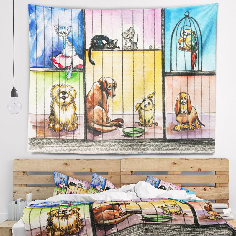Tapisserie «Sad Sad in the Pound», H 68 po x l 80 po