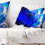 Éclair bleu scintillant - coussin imprimé abstrait