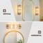 Appliques murales modernes avec appliques de salle de bain en cristal de cristal transparent E12-401213862-401213857