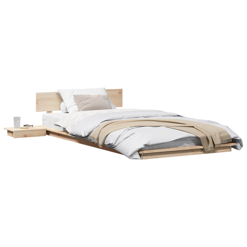 Solid Wood Bed, Single (3'), Natural