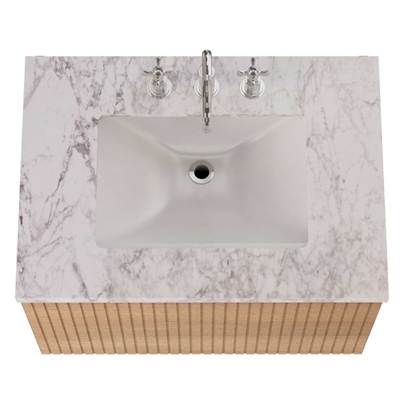 Melrose Single Vanity, White Ash, 30", White