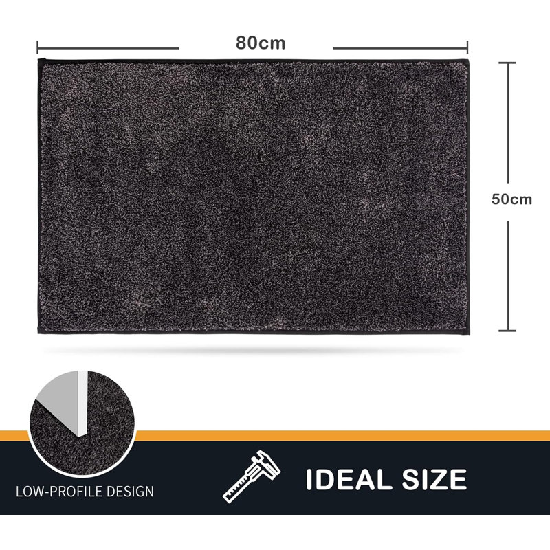 Non-Slip Doormat, Charcoal