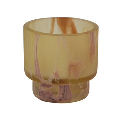 Marbled Glass Footed Tealight Holder
