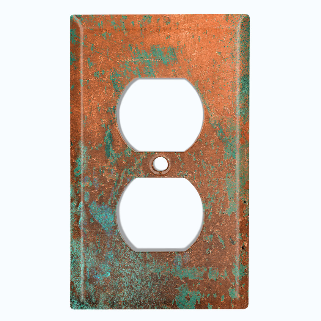Patterned 1 - Gang Duplex Outlet Standard Wall Plate WorldAcc