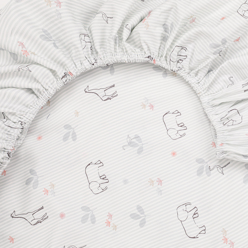 Drap-housse pour lit de bébé standard 100% coton