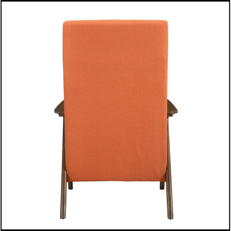 Fauteuil en tissu avec 4 pieds, Orange