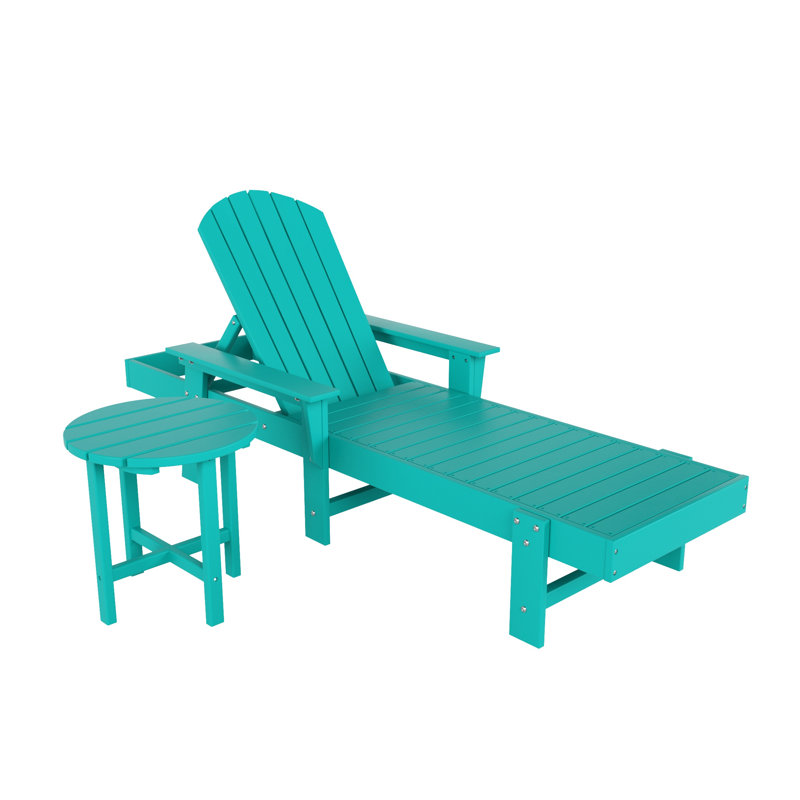 Chaise longue inclinable longue Altura 77,6 po, Turquoise