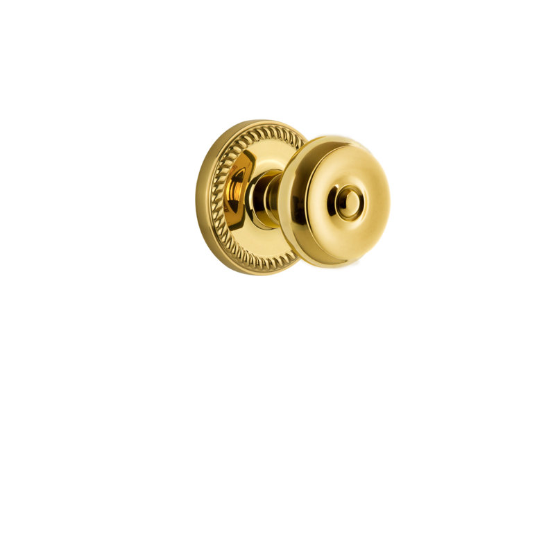 Rosace simple avec bouton Grandeur Newport, Laiton poli