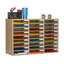 Rangement à documents en bois 27 compartiments, chêne moyen