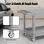 Chariot utilitaire en plastique à 2 tablettes-121543562