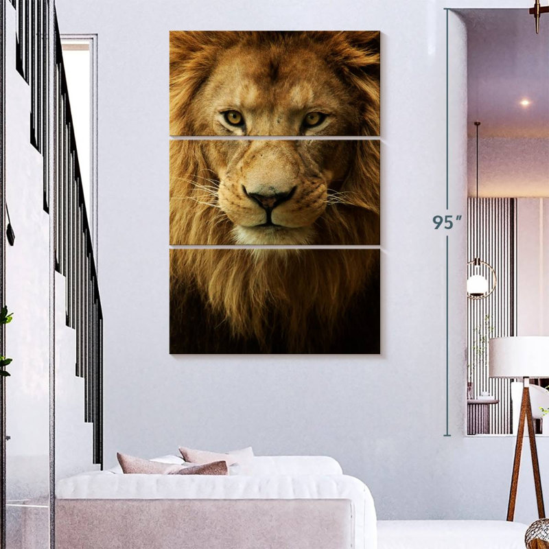 Brampt Fabulous Lion Head, 74" H x 48" W