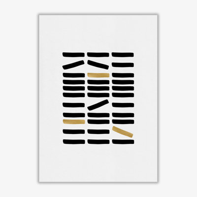 Black And Gold Abstract - Print
