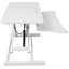 Bureau debout réglable avec plateau à clavier - poste de travail ergonomique en MDF et acier, blanc pour la maison et le bureau