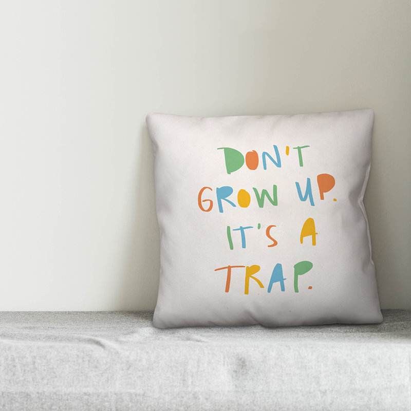 Textual Throw Pillow