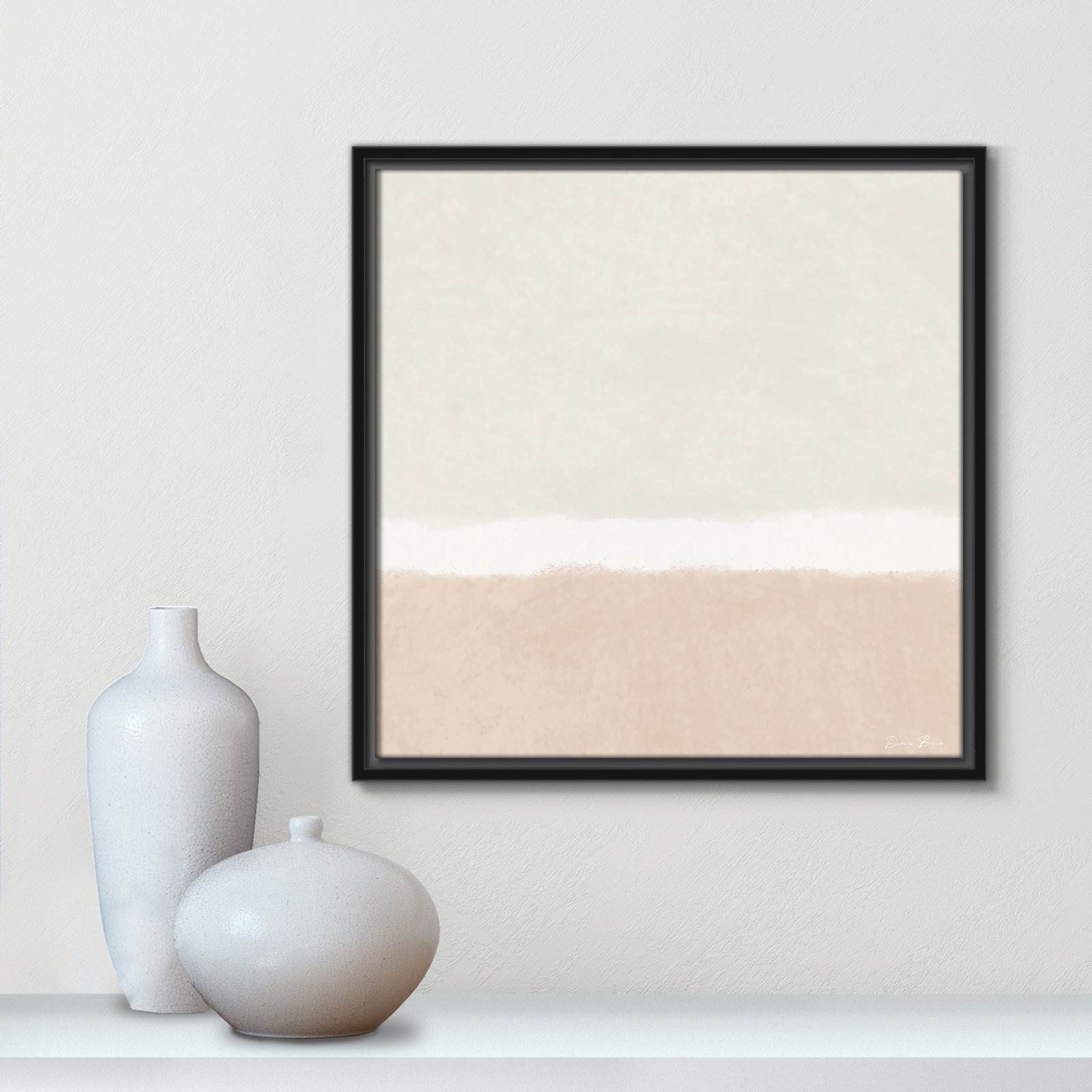 Willadeene "Slate I" Print, 17.5" H x 17.5" W, Black Framed