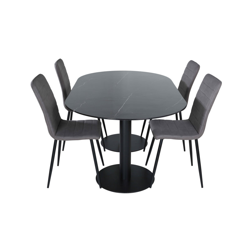 Pillan 4 - Person Dining Set, Grey