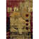 Tapis abstrait moderne en laine touffeté à la main rouge foncé, doré, brun clair et noir Mikiel Authentic