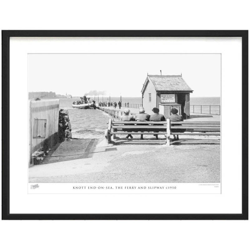 Knott End On Sea, The Ferry And Slipway C1950 - Single Picture Frame Print, 40cm H x 50cm W x 2.3cm D