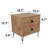 Modern Nightstand with Two Drawers, 19.7 x 21.7 x 15.7 inches | 100% Melamine Coated Particle Board, Metal Legs, Perfect for Bedroom & Living Room, Stylish Geometric Design, Durable & Functional-811817635