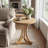 Round Accent Table with Curved Base