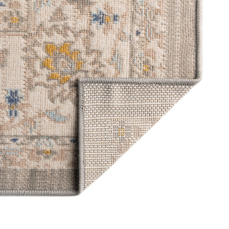 Tapis à motif oriental gris Lunnelle, Runner 2'7" x 12'