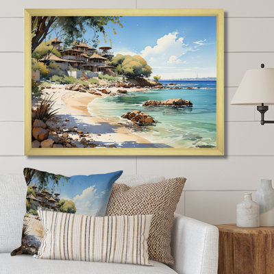 Negril Beach, Jamaïque I - Coastal Beach Sand, art encadré