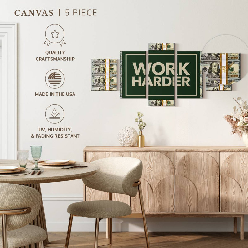 Work Harder, 24" H x 55" W