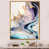 Toile avec cadre flottant or