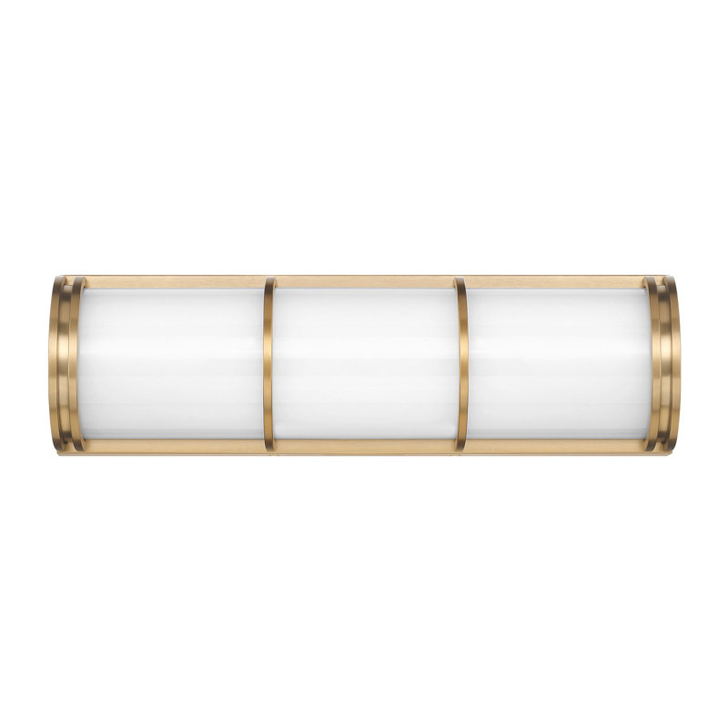 Beacon LED Bathroom Vanity Light in Warm Brass, Brass