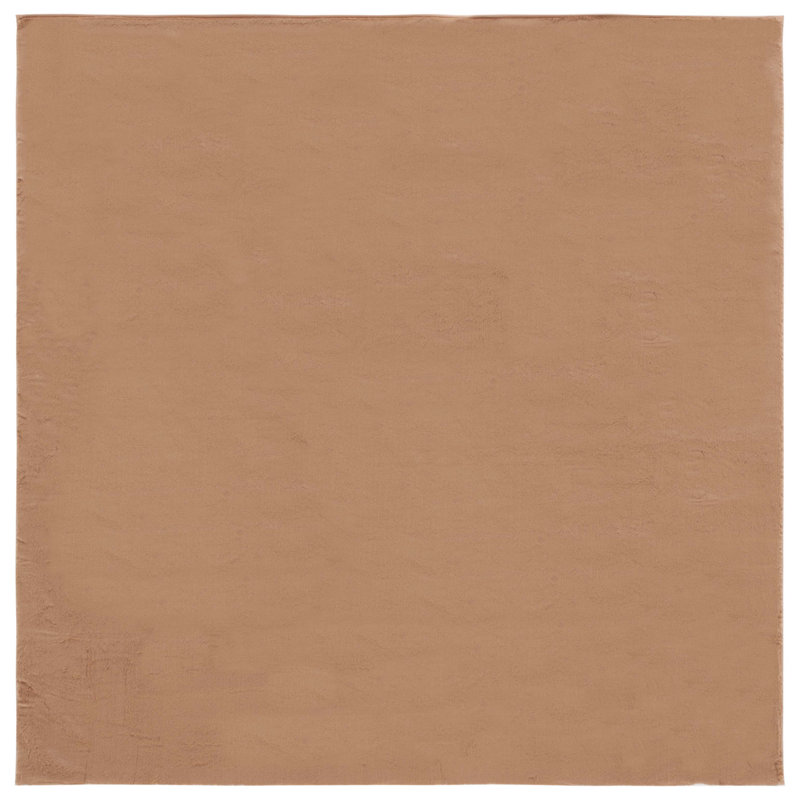 Tapis uni de couleur unie fabriqué à la machine en brun, Rectangle 6 pi x 9 pi