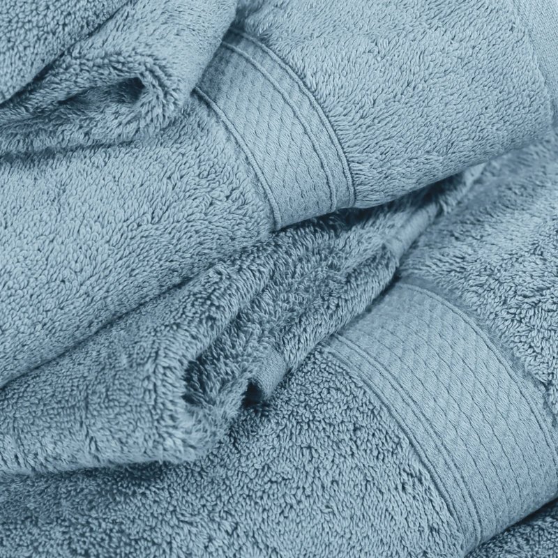 Essuie-mains luxueux en coton de qualité égyptienne Renata , Bleu denim
