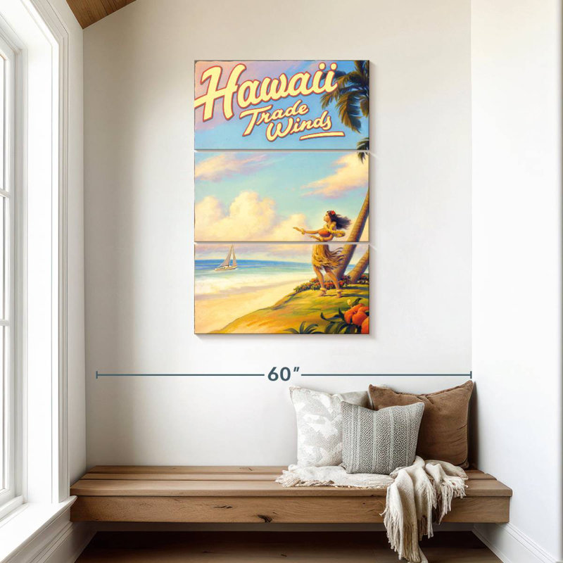 Gillard Hawaii Tradewinds, H 45 po x l 28 po