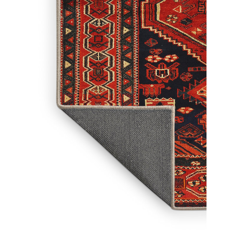 Tapis oriental rouge / noir, Rectangle 7 pi x 9 pi