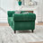 85" Mid Century Modern Velvet Chesterfield 3-Seater Sofa With Rolled Arms & Nailhead Trim, Upholstered Couch For Living Room & Office, Green