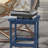 Blue Square Patio Garden Table - 15" Outdoor End For Porch, Pool, Balcony , 110 Lbs Capacity Weather , Solid
