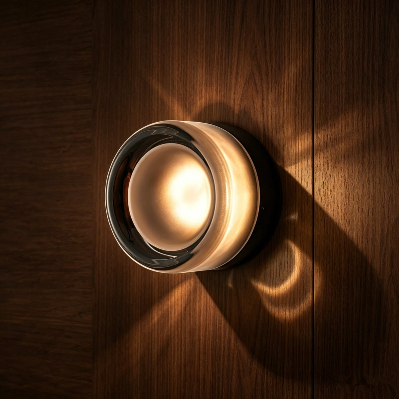 Adalat Led Dimple Flush Mounted Sconce, Gray