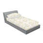 Rosé / motif floral vert olive pâle