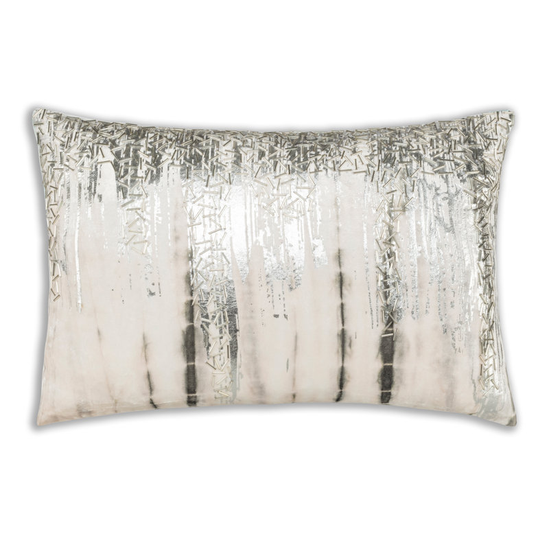 Lahana Embroidered Feather Throw Pillow
