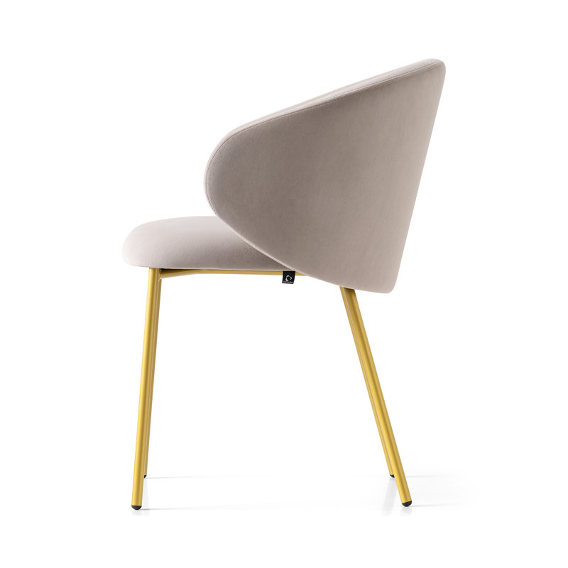 Tuka Upholstered Armchair with Metal Frame, Sand, Matte Black
