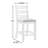 Kauffeld Armless Wooden Barstool, Textured Finish, Brown and White