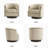 Nixmary 32" W Genuine Leather Swivel Rocker Chair -858430735