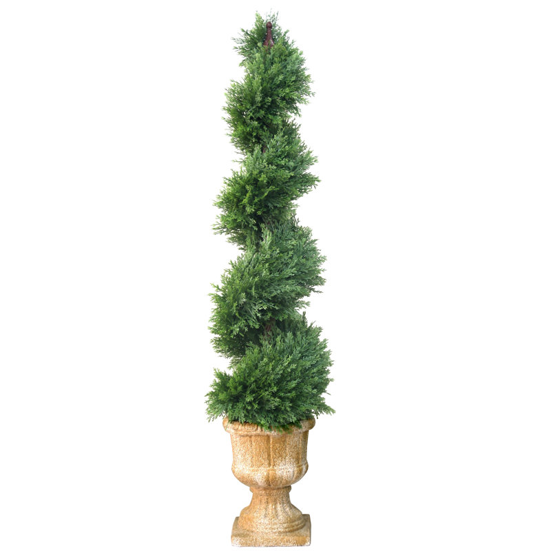 54" Artificial Juniper Slim Spiral