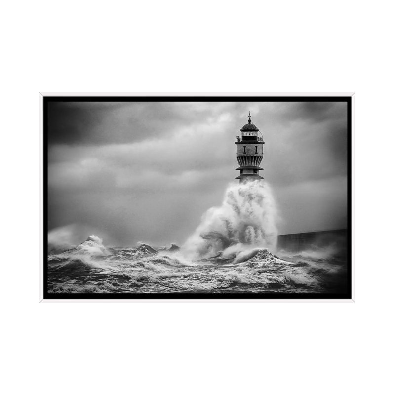 La Vague by Stéphane Pecqueux - Floater Frame Print on Canvas