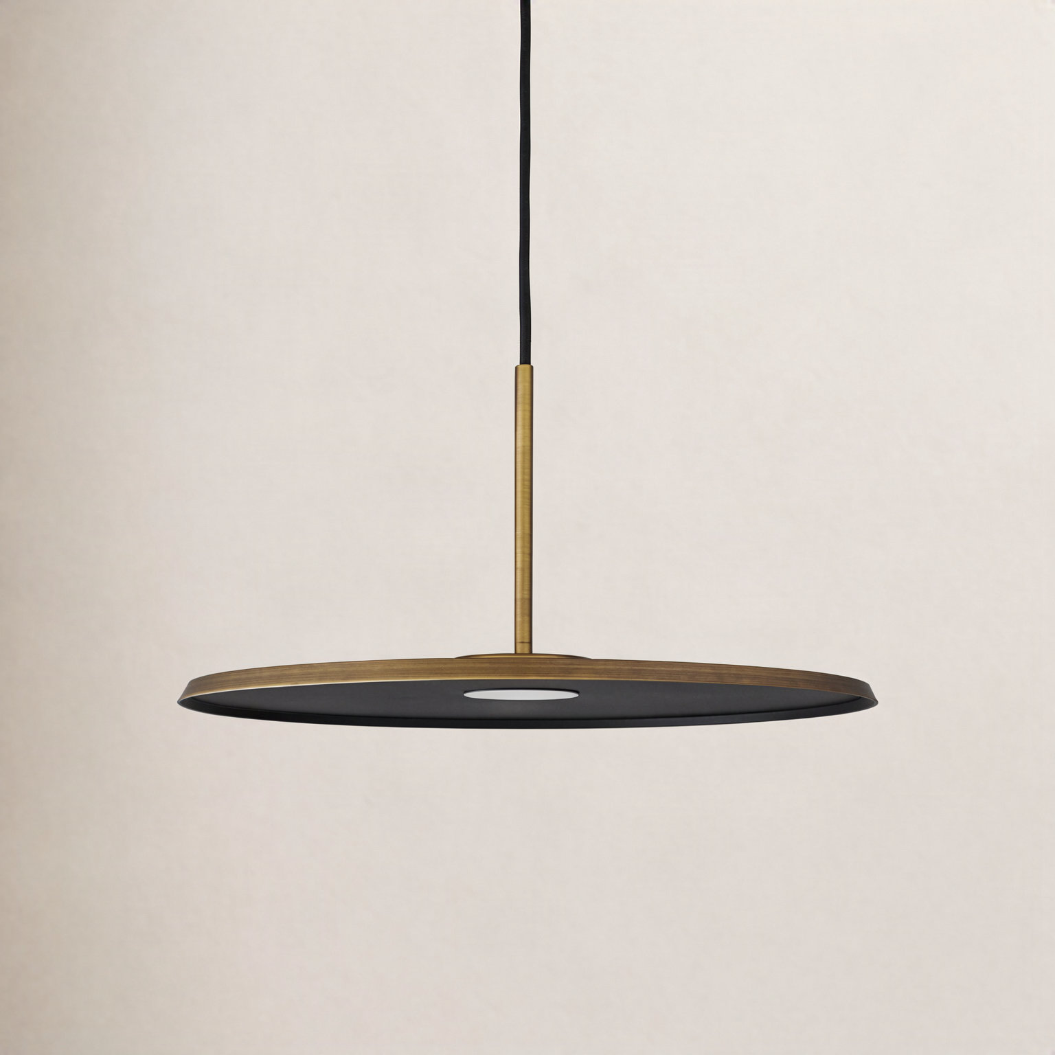 Celie Single Light LED Pendant, Antique Brass