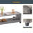 Calderin Rectangular Metal Outdoor Coffee Table , 20.25'' in. W 45.45'' in. D-48806213-48806212