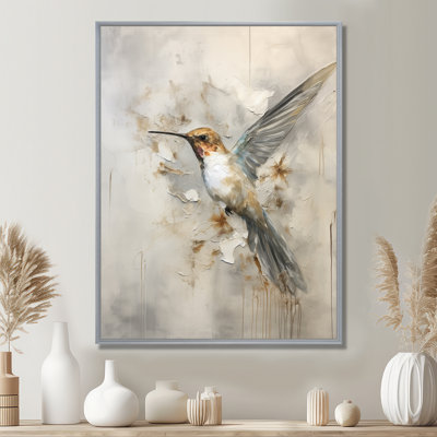 Colibri floral flottant II - Art mural colibri